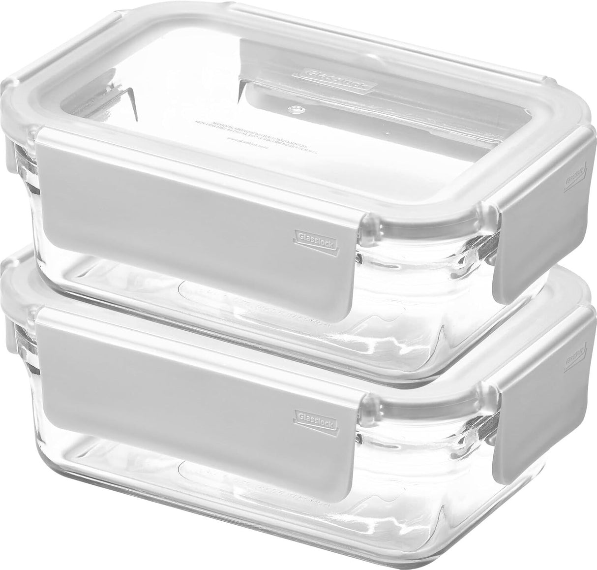 Glasslock 2pc Premium Glass Food Storage Containers 700ml Oven Safe BPA-Free Leakproof