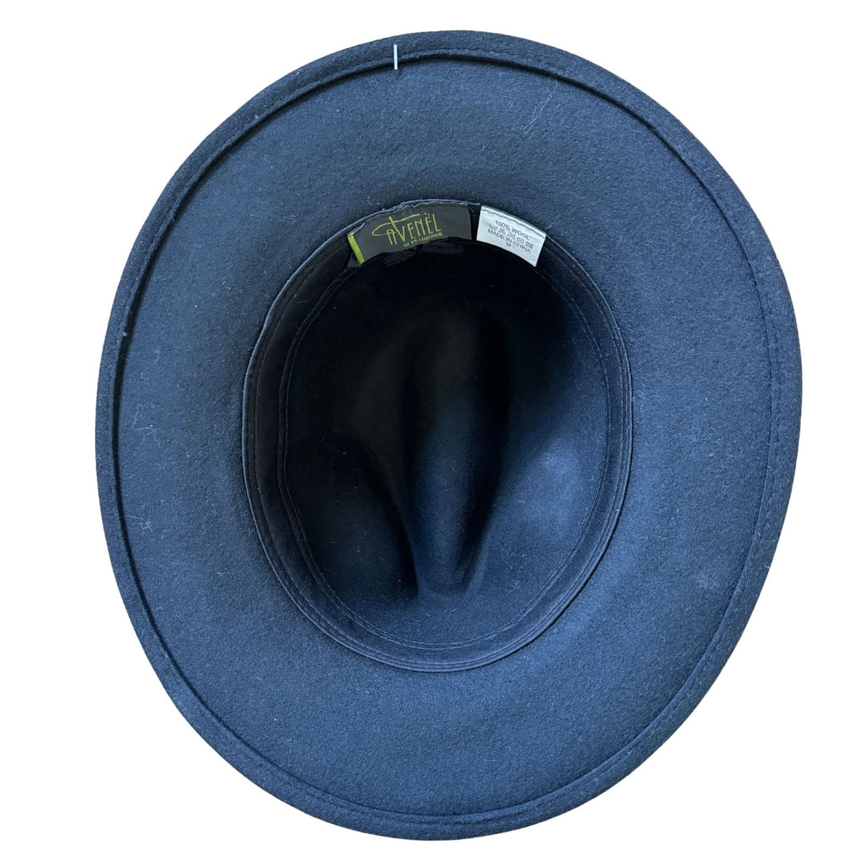 Avenel Mens Wool Felt Safari Hat - Black (Hessian & Leather Look Trim)