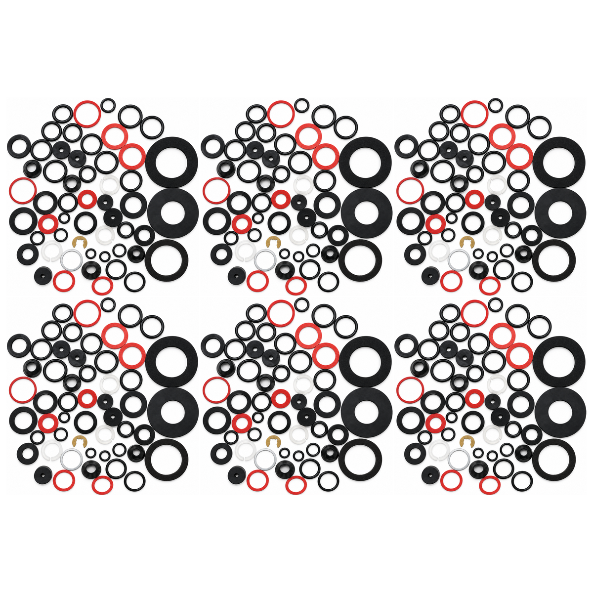330 pcs O-Ring & Washer Set Bulk Pack - Assorted Sizes/Colours (Nitrile Rubber & Other Seals)