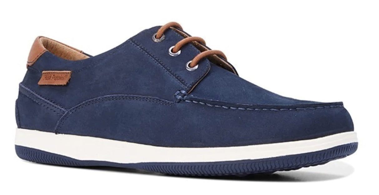 HUSH PUPPIES Mens Dusty Leather Shoes Soft Casual or Formal - Navy Nubuck