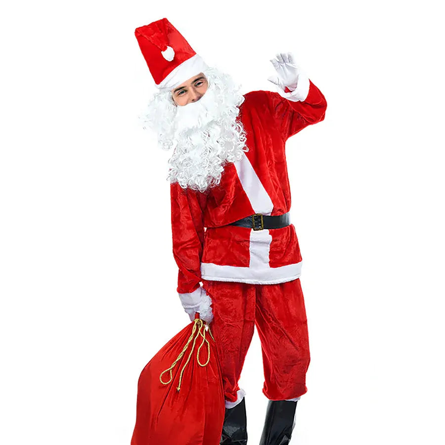 PREMIUM DELUXE LUXURY ADULT SANTA CLAUS COSTUME Suit Father Xmas Party Outfit