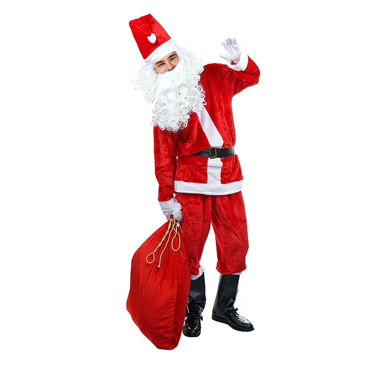 PREMIUM DELUXE LUXURY ADULT SANTA CLAUS COSTUME Suit Father Xmas Party Outfit