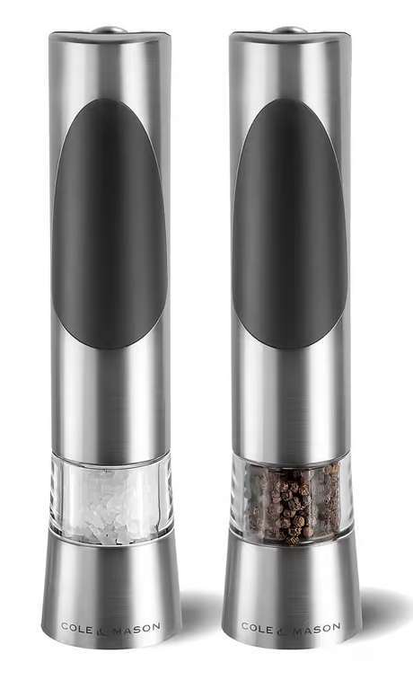 Cole & Mason Richmond Electronic Salt & Pepper Shakers Mill Gift Set Electric