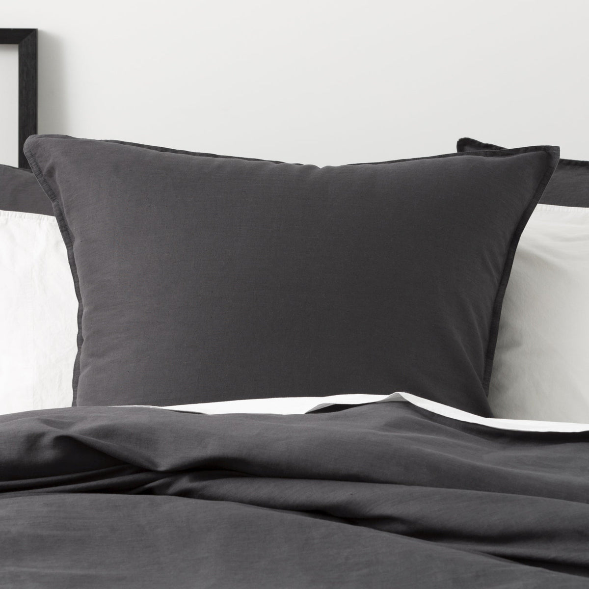 Renee Taylor Cavallo Stonewashed French Linen Quilt Cover Set - Magnet
