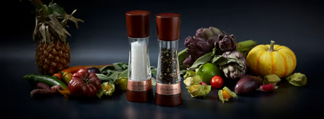 Cole & Mason Premium Derwent Salt & Pepper Shakers Mills Chestnut Rose Gold Gift Set