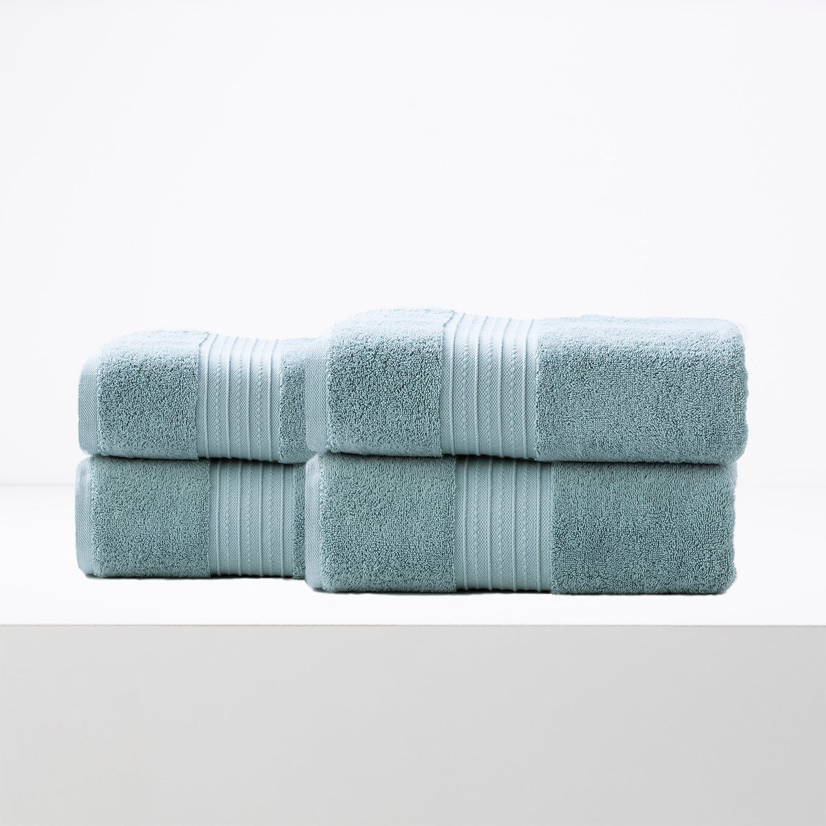 Renee Taylor Brentwood 650 GSM Low Twist Cotton Bath Towel Set - Grey Mist (2 to 14 Piece Packs)