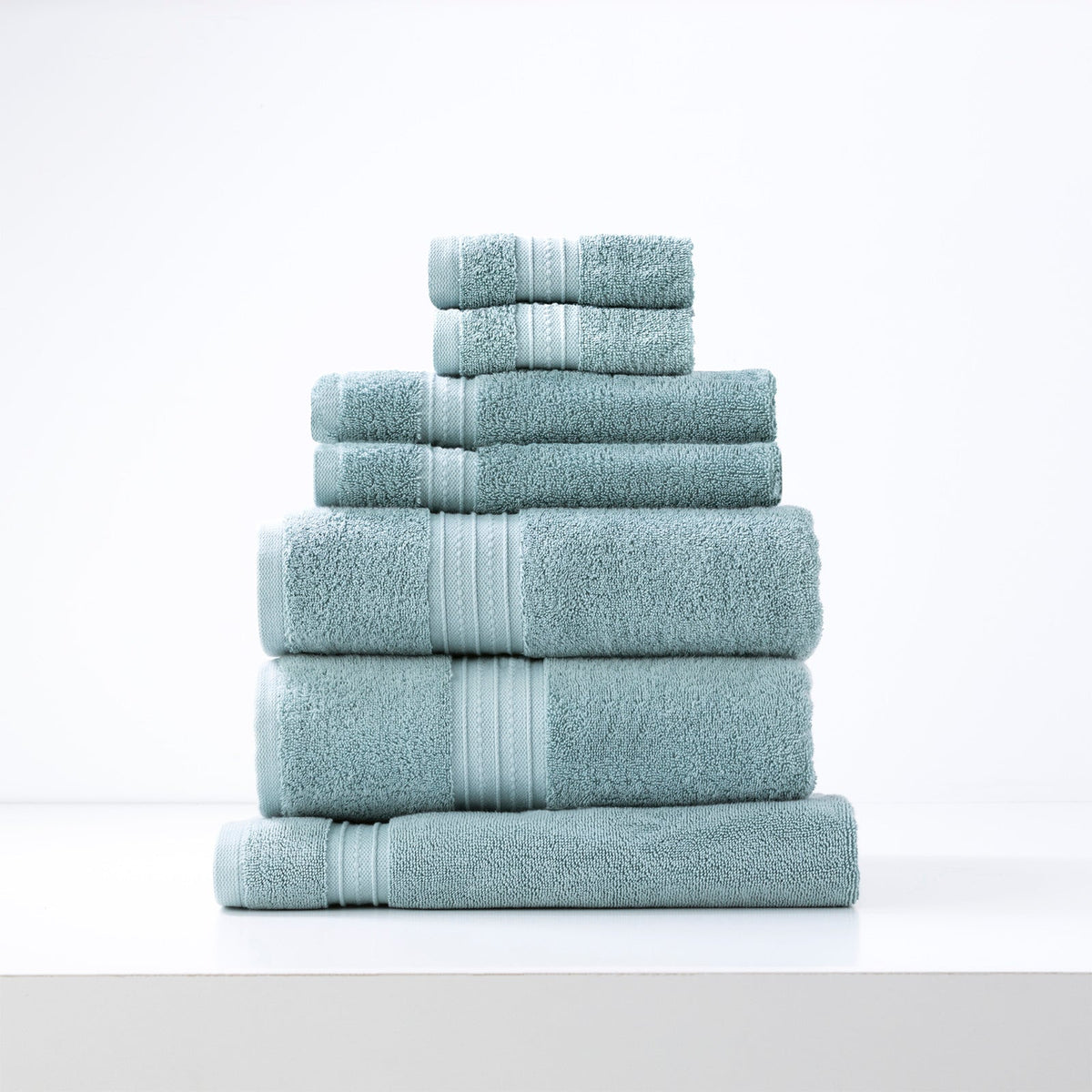 Renee Taylor Brentwood 650 GSM Low Twist Cotton Bath Towel Set - Grey Mist (2 to 14 Piece Packs)