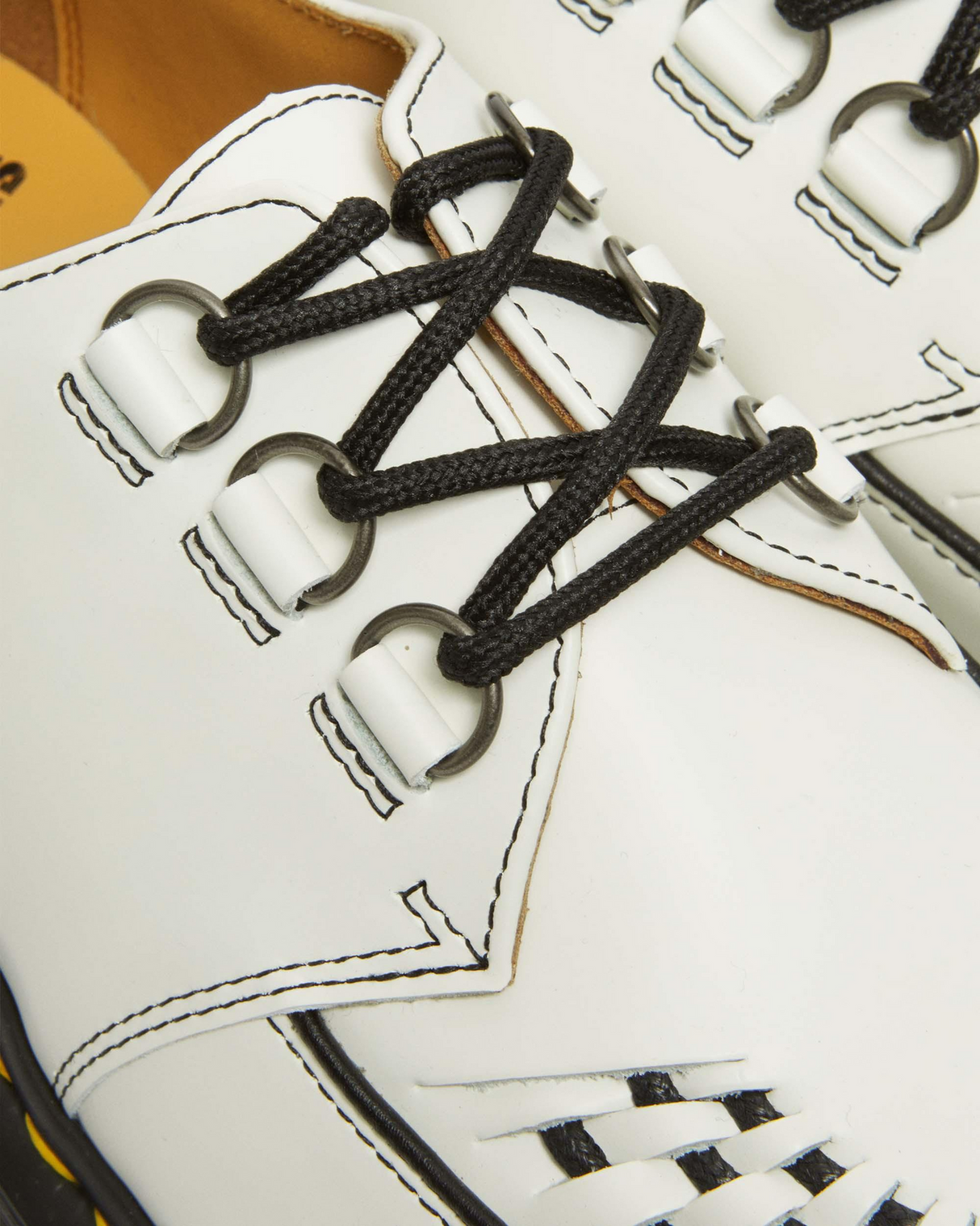 Dr. Martens Ramsey Smooth Leather Creepers Shoes in White Smooth