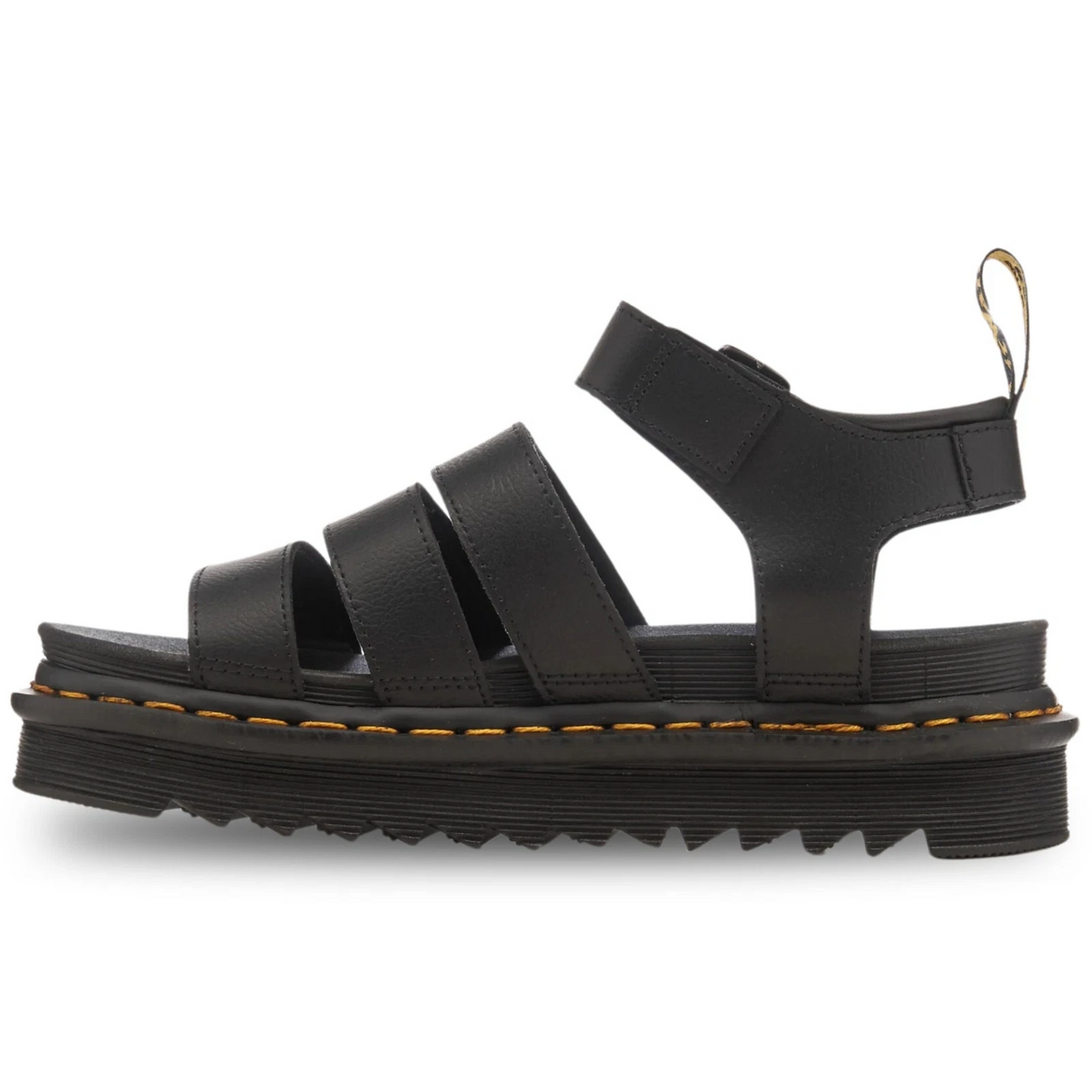 Dr. Martens Womens 3 Strap Blaire Athena Leather Sandals - Black