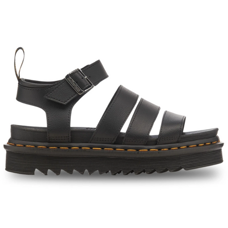Dr. Martens Womens 3 Strap Blaire Athena Leather Sandals - Black