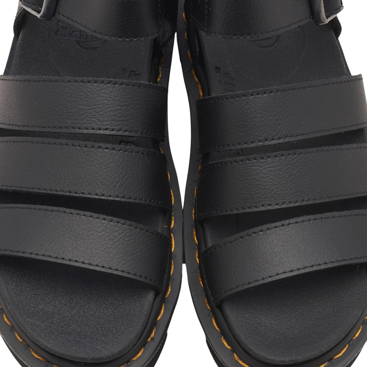 Dr. Martens Womens 3 Strap Blaire Athena Leather Sandals - Black