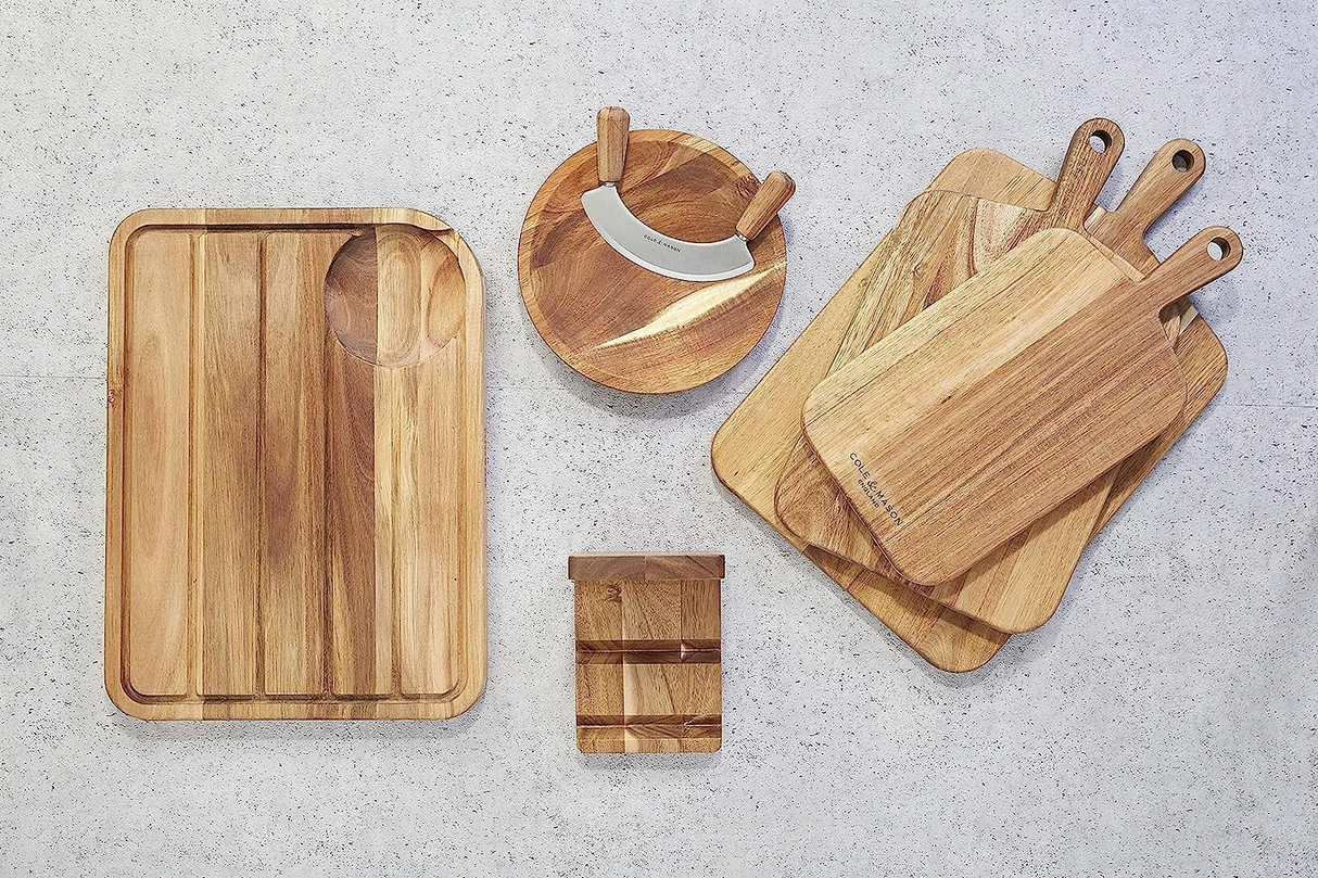Cole & Mason Barkway Acacia Chopping & Serving Board - Small (D42.2 x W21.2 x H2.2cm)