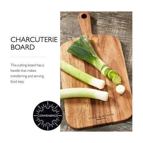 Cole & Mason Barkway Acacia Chopping & Serving Board - Small (D42.2 x W21.2 x H2.2cm)