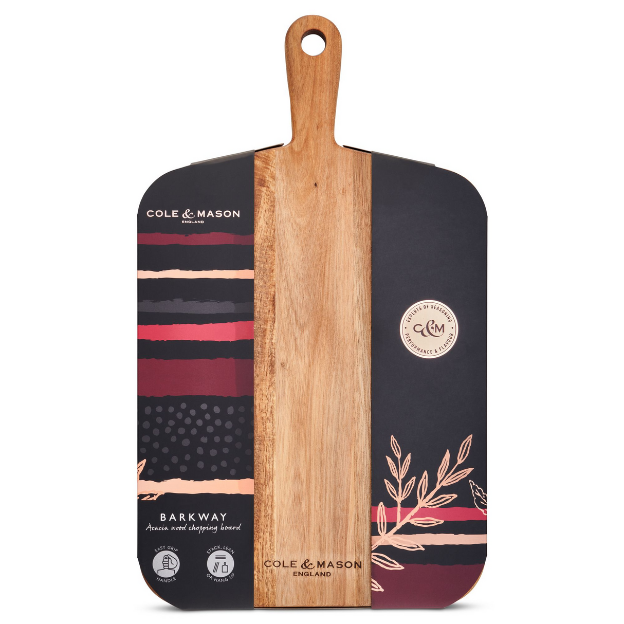 Cole & Mason Barkway Acacia Chopping & Serving Board - Medium (D46.1 x W27.5 x H2.1cm)
