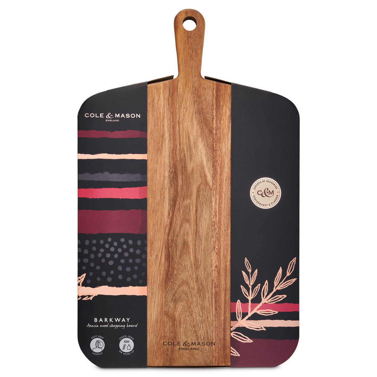 Cole & Mason Barkway Acacia Chopping & Serving Board - Large (D52.2 x W32.2 x H2.1cm)