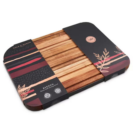 Cole & Mason Berden Acacia Carving Cutting Chopping Serving Board
