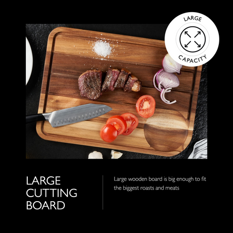Cole & Mason Berden Acacia Carving Cutting Chopping Serving Board
