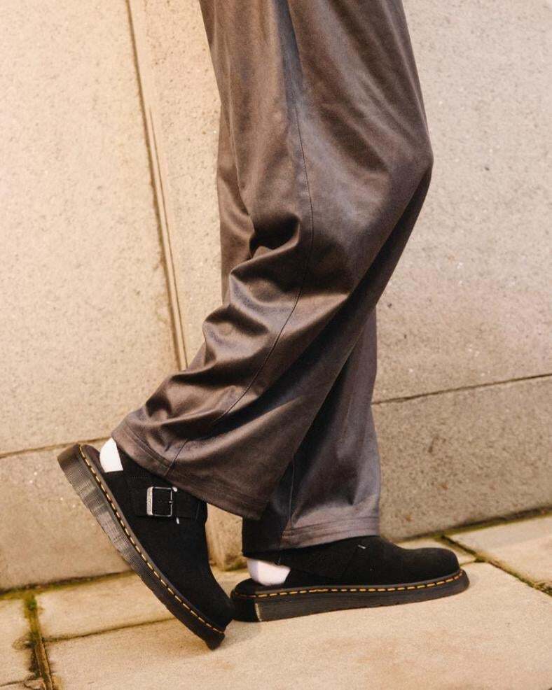 Dr. Martens Jorge II Sling Back Shoes Sandals Slip On in Black Suede