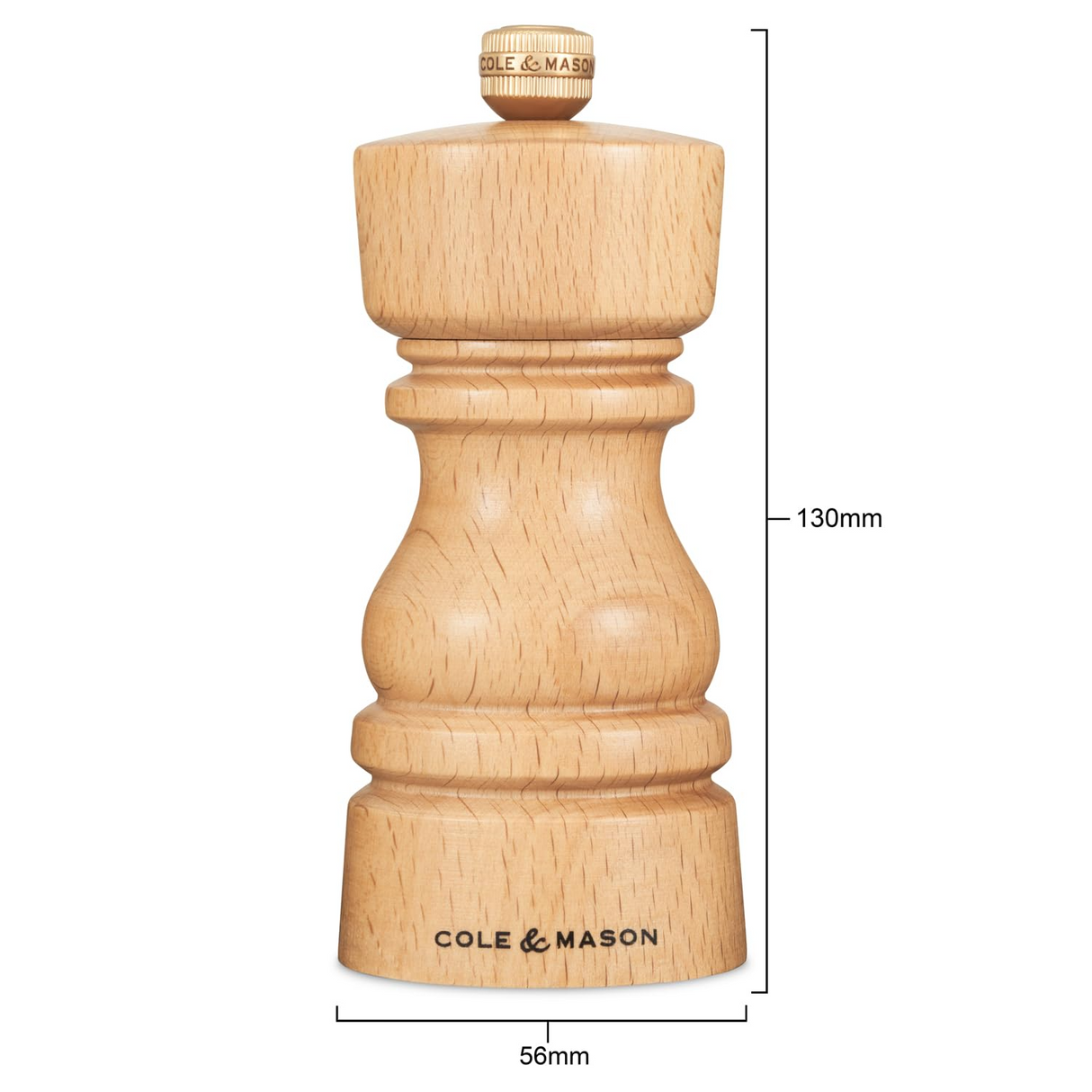 Cole & Mason London Salt & Pepper Shaker Mill Gift Set - Natural Beech - 130mm