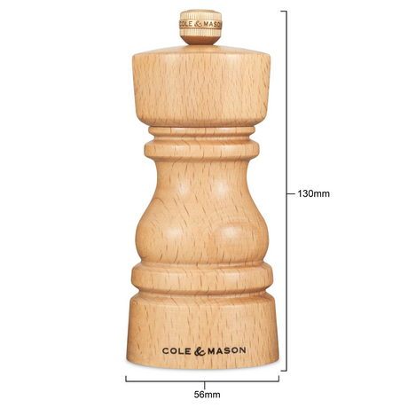 Cole & Mason London Salt & Pepper Shaker Mill Gift Set - Natural Beech - 130mm