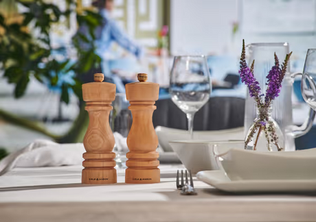 Cole & Mason London Salt & Pepper Shakers Mills Natural Beech Gift Set - 18cm