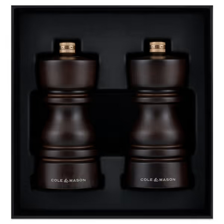 Cole & Mason London Salt & Pepper Shakers Mills Chocolate Wood Gift Set - 13cm
