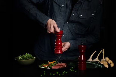 Cole & Mason London Salt & Pepper Shakers Mills Red Gloss Gift Set - 18cm