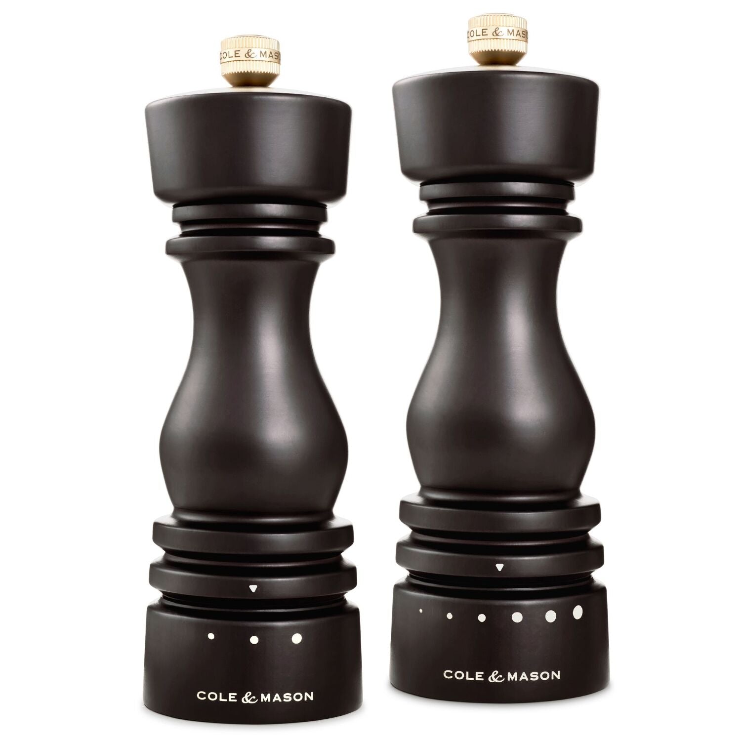Cole & Mason London Grind Select Salt & Pepper Mill Gift Set – Chocolate Wood