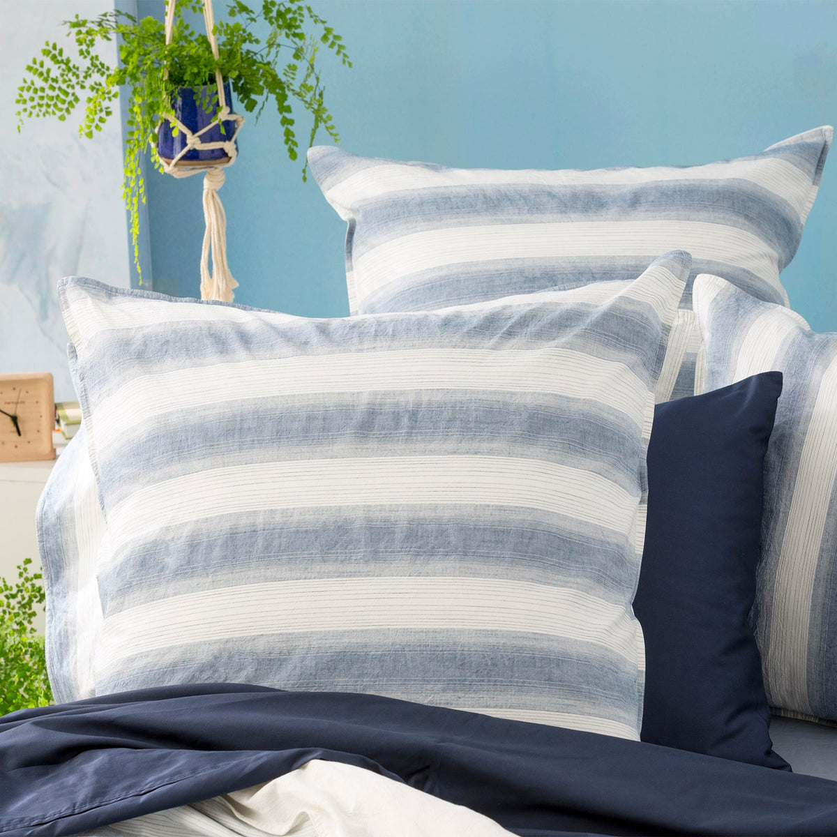 Renee Taylor Amira Yarn Dyed Vintage Washed Cotton Quilt Cover Set