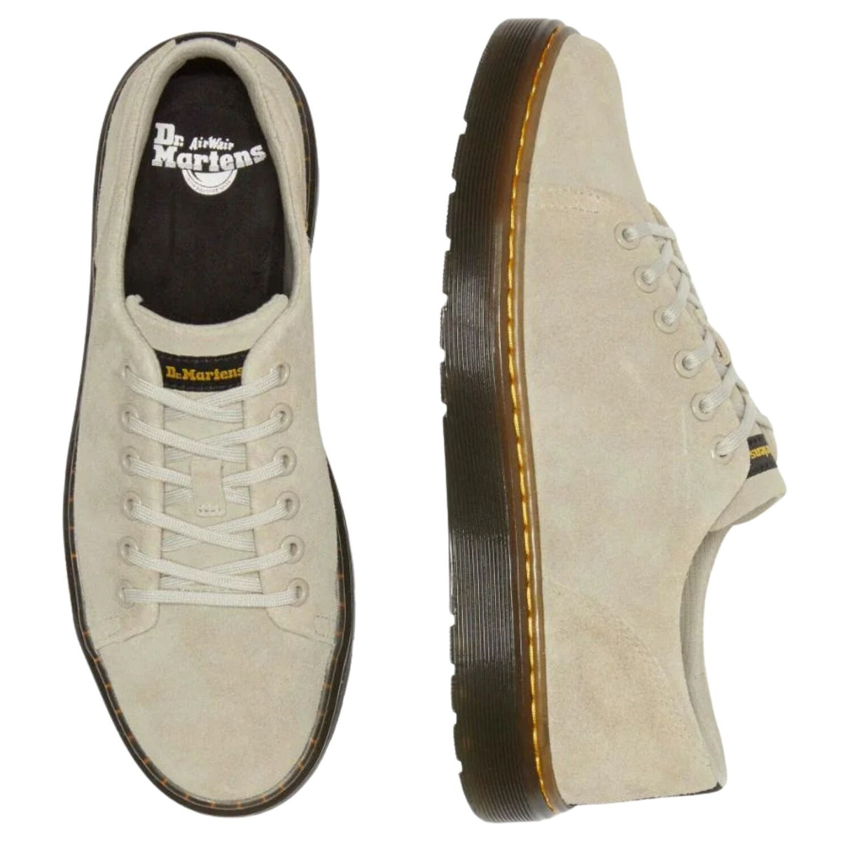 Dr. Martens Dante Suede Shoes (Classic Lace Up) - Warm Stone Bronx