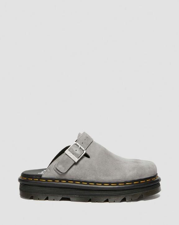 Dr. Martens ZebZag Suede Mule Sandals (Slip On Shoes) - Grey