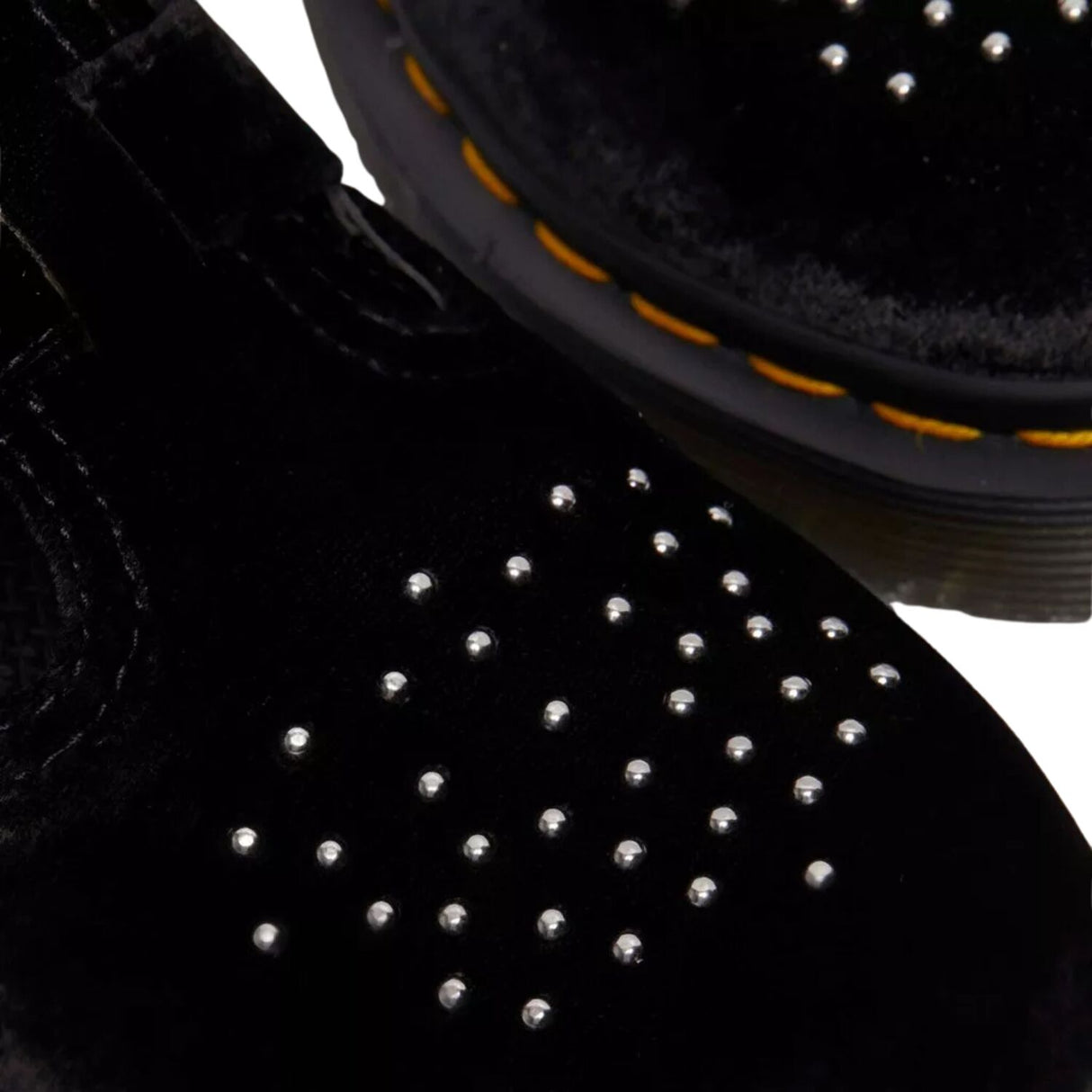 Dr. Martens Vegan 8065 Velvet Mary Jane Double Buckle Platform Shoe in Black