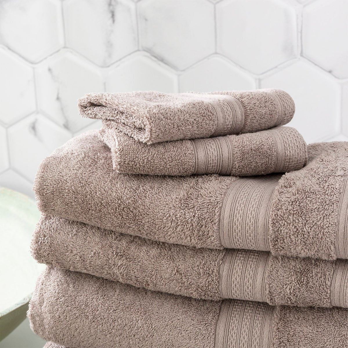 Renee Taylor Stella 650 GSM Bamboo Cotton Towels - Pewter (Bath, Hand & Face Towel/Bath Sheet & Bath Mat)