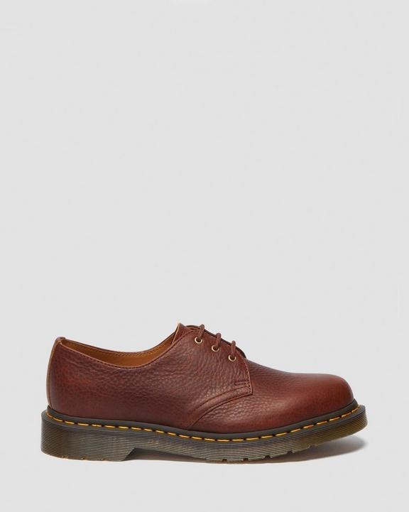 Dr. Martens 1461 Ambassador Leather Oxford 3 Eye Lace Shoes in Cashew Brown