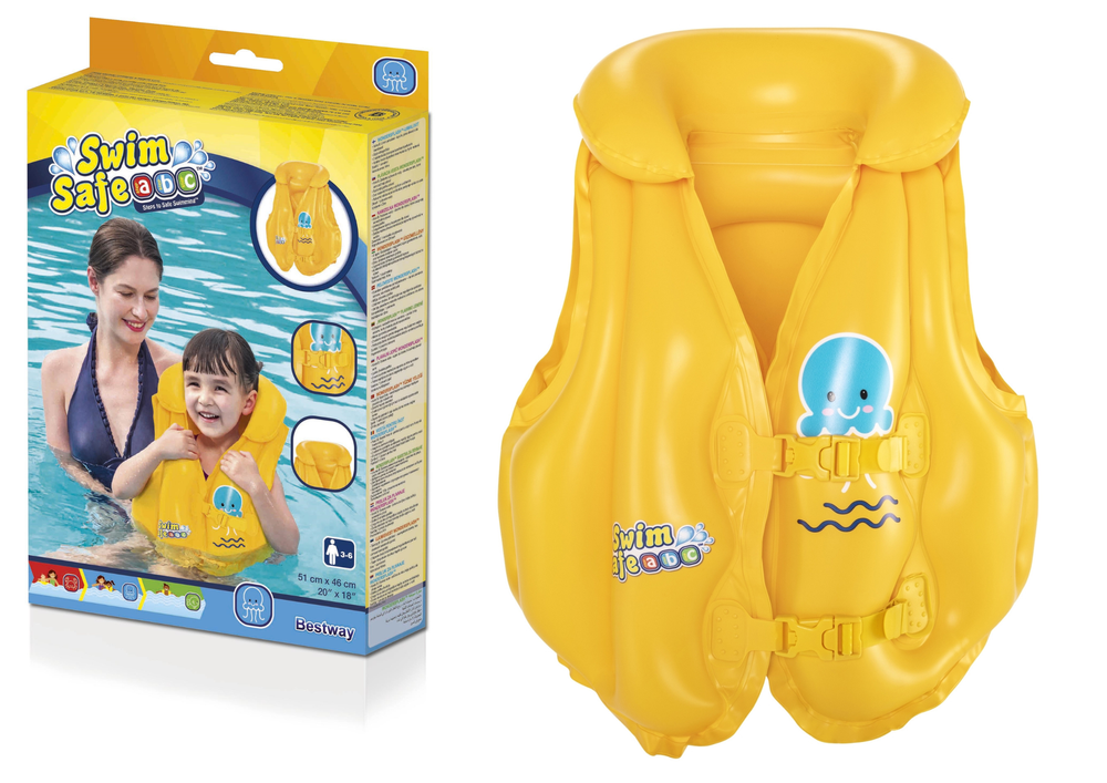 Bestway Inflatable Learn to Swim Vest - Pool Buoyancy Float (51x46cm)