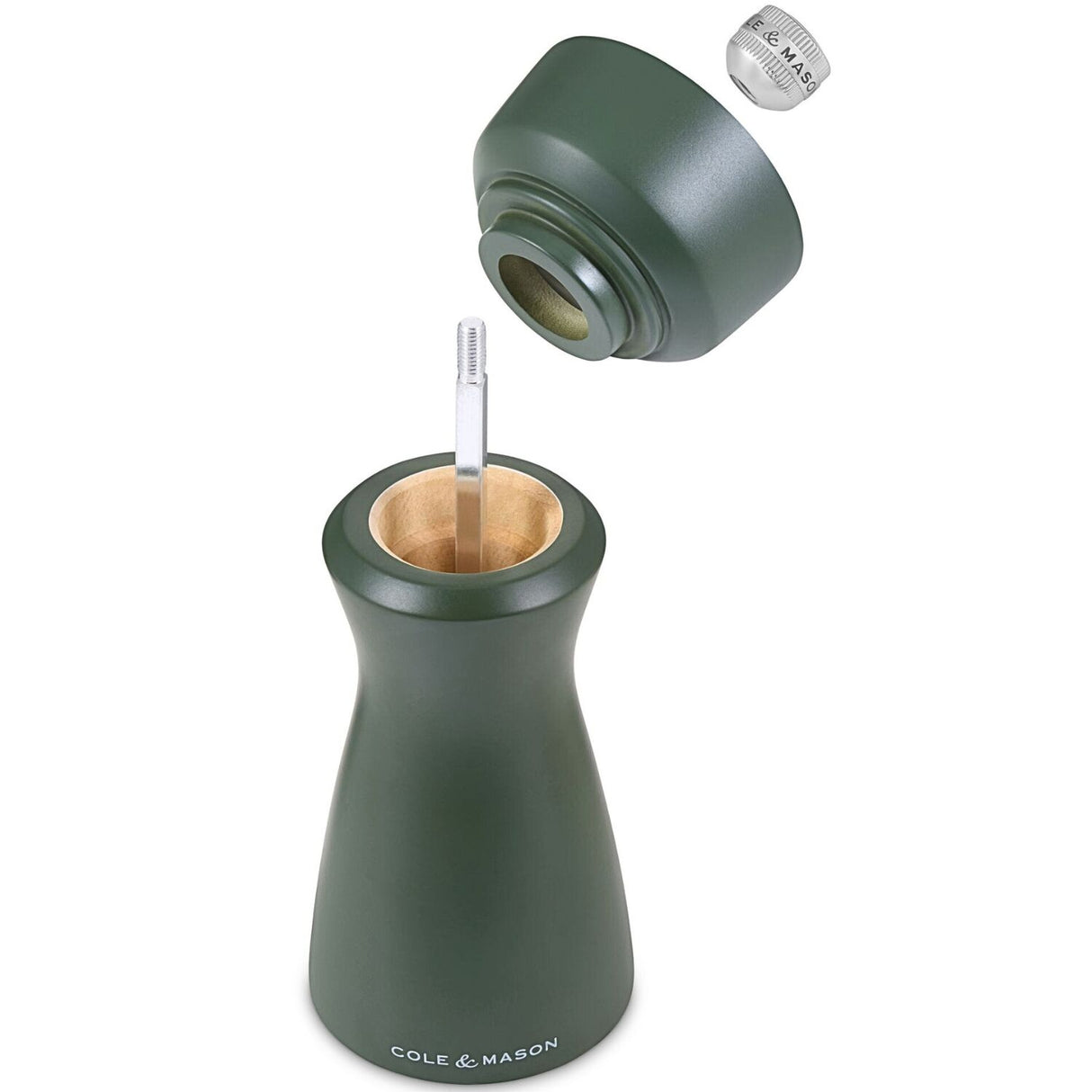 Cole & Mason Kenton Salt & Pepper Mill 15cm Rubberwood Ceramic Grinder -Rosemary