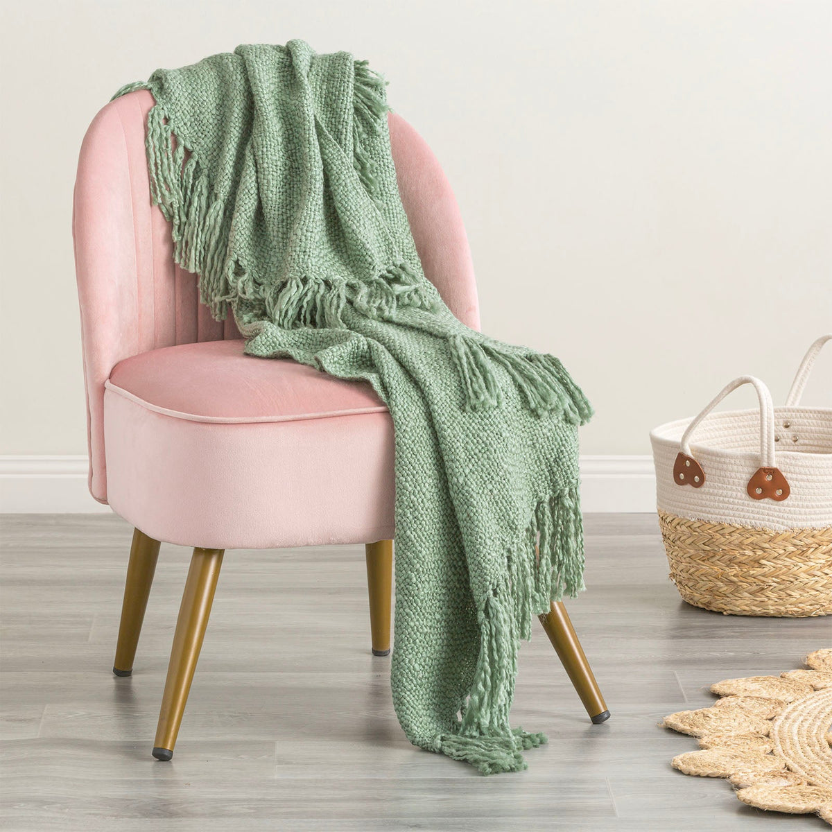 Renee Taylor Crystal Acrylic Decorative Throw Blanket - Juniper (130 x 170cm)
