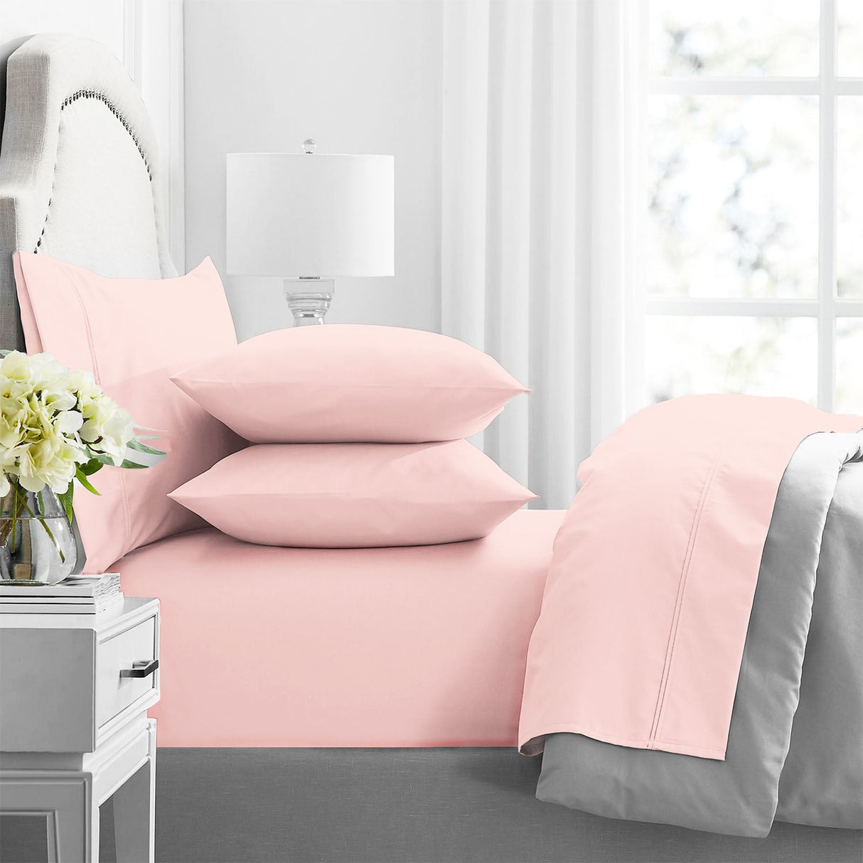 Renee Taylor Premium 1000TC Egyptian Cotton Bed Sheet Set - Primrose