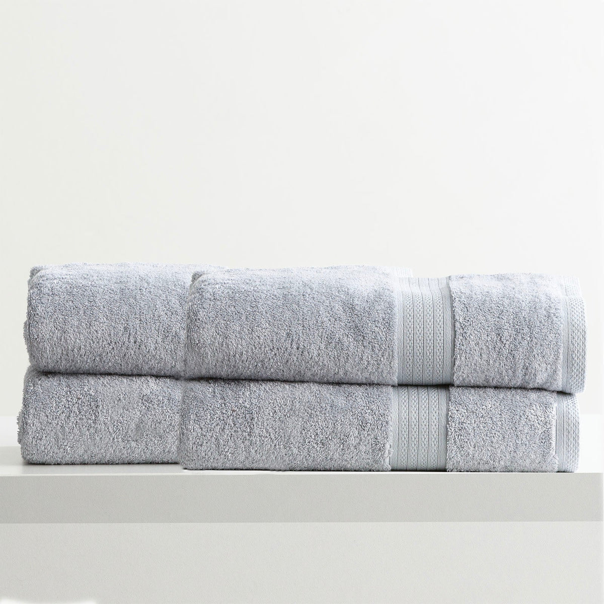 Renee Taylor Stella 650 GSM Bamboo Cotton Bath Towel Set - Silver (2 to 14 Piece Packs)