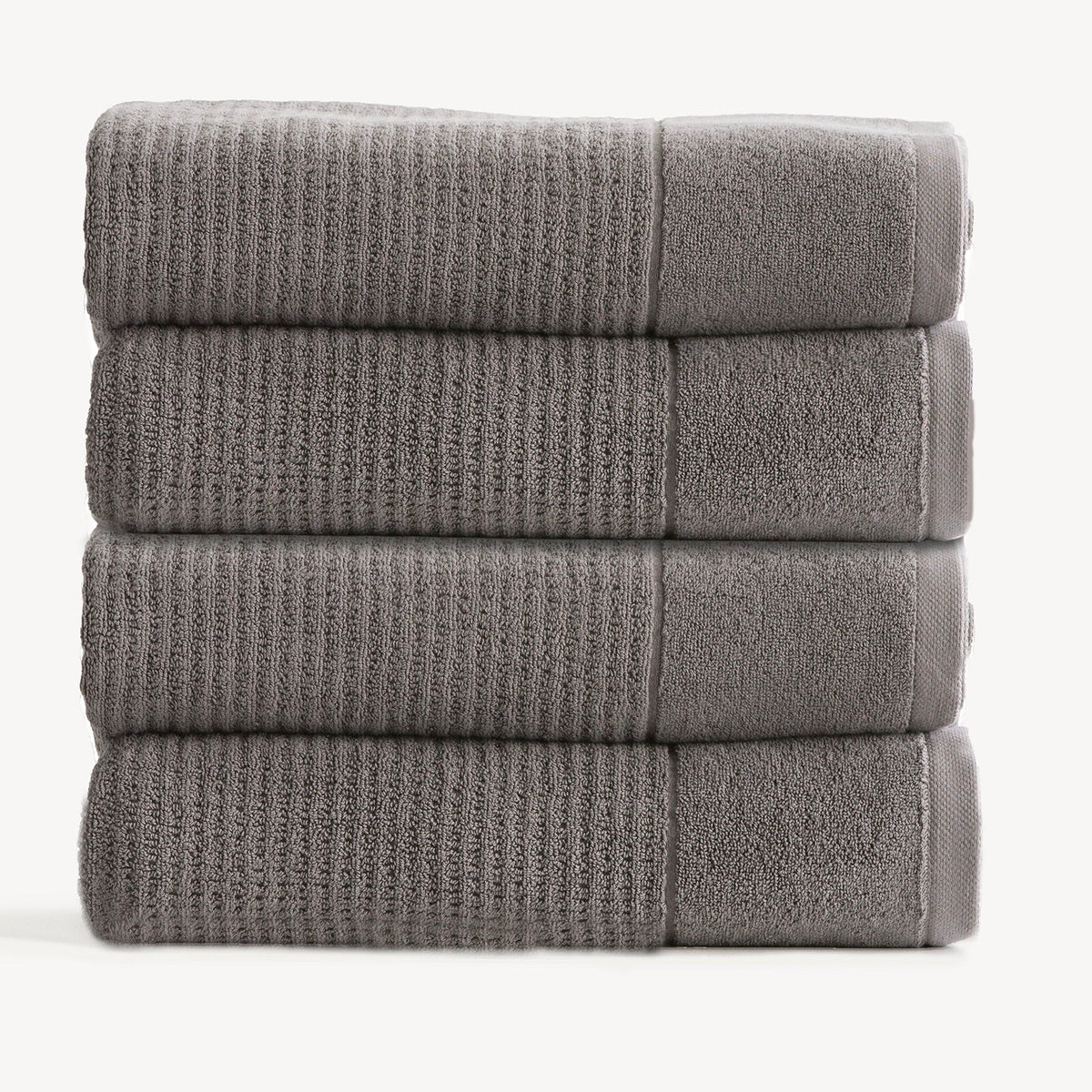 Renee Taylor Cambridge 650 GSM Waffle Cotton Bath Towel Set - Fossil (2 to 14 Piece Packs)