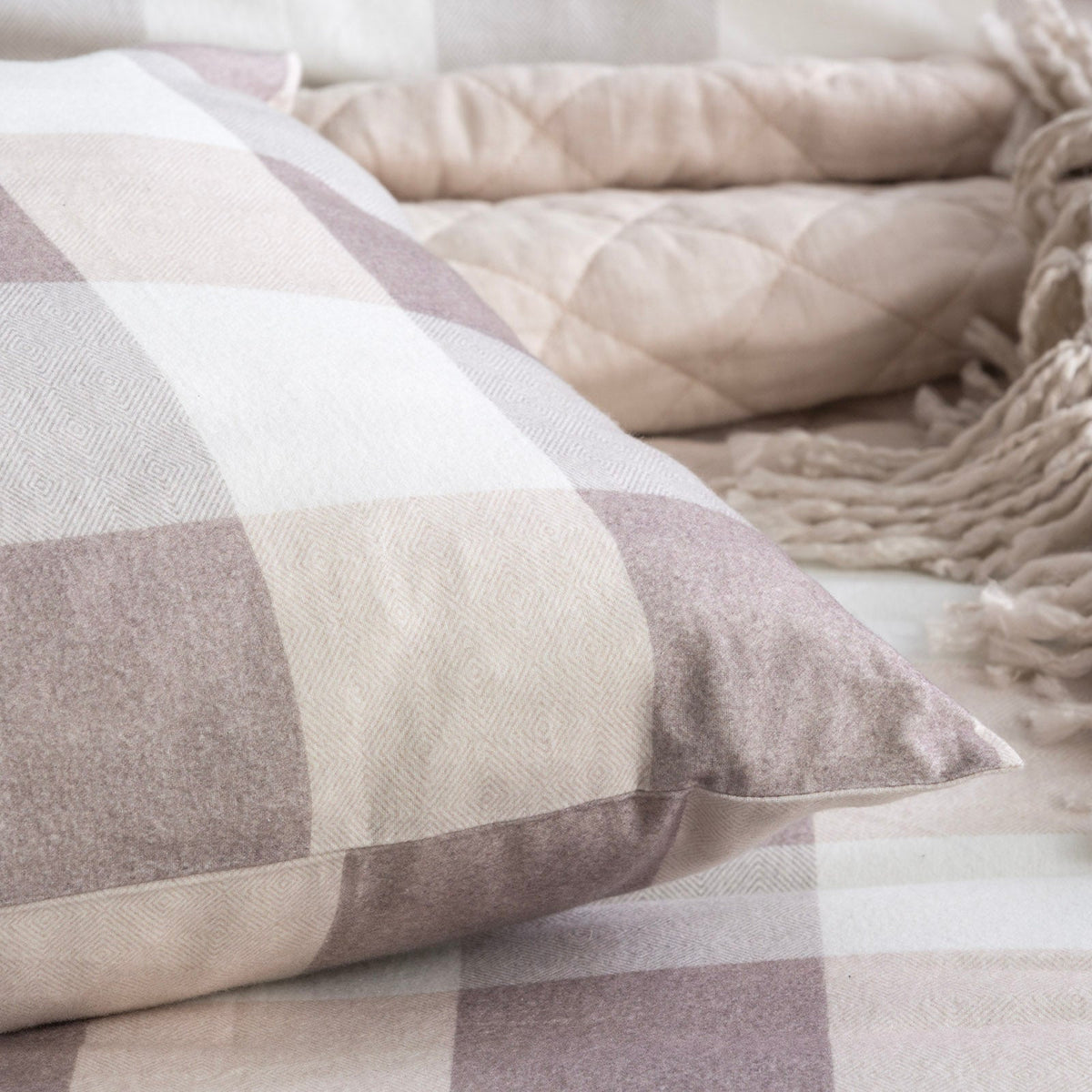 Park Avenue 175 GSM Egyptian Cotton Flannelette Kids Quilt Cover Set - Buffalo Check