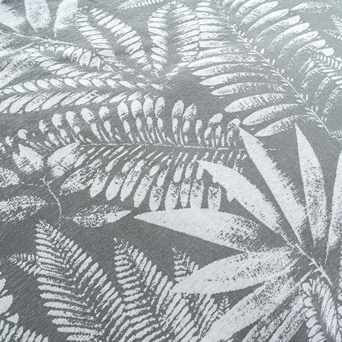 Renee Taylor Raven Tropical Jacquard Quilt Cover Set - Charcoal (OEKO-TEX Certified)