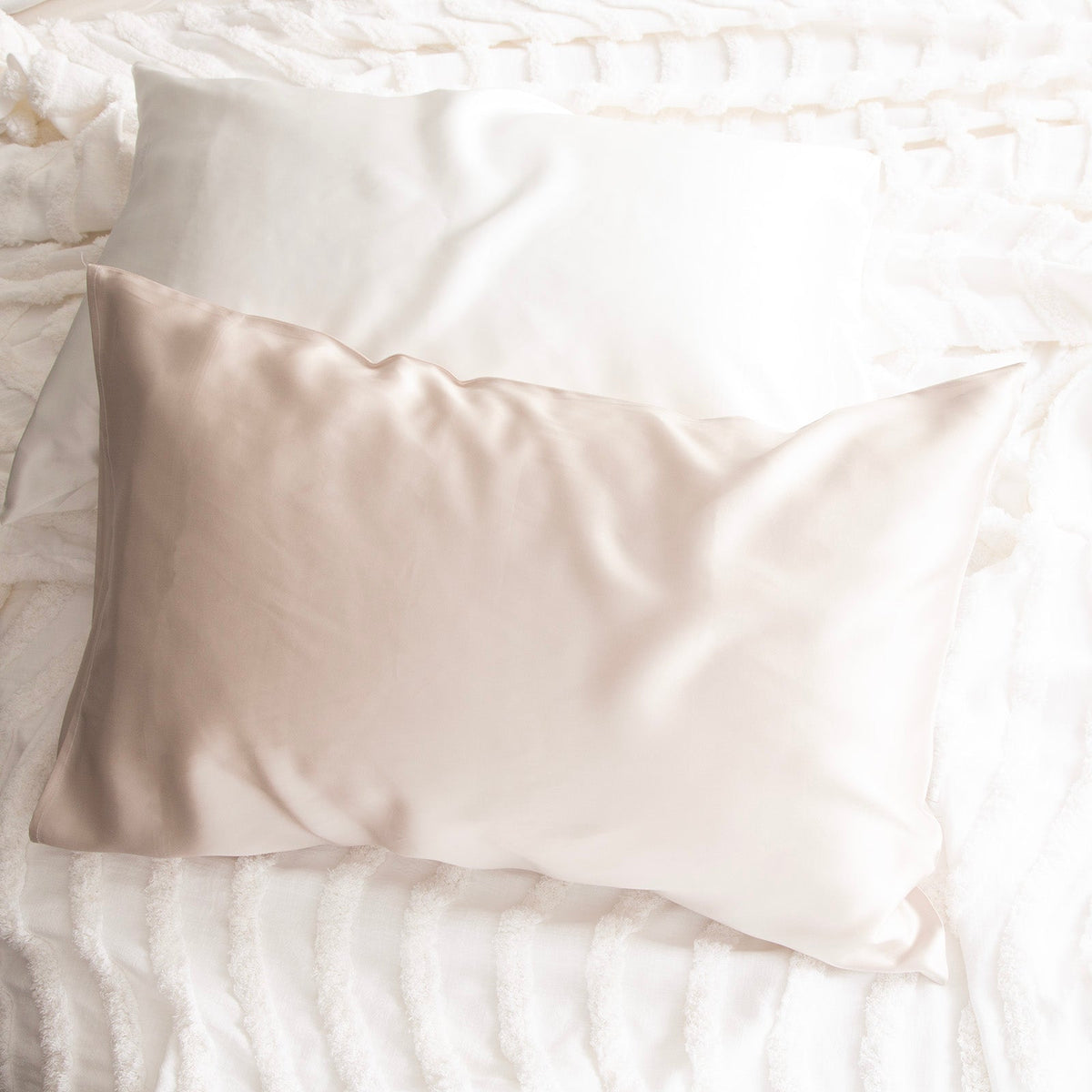 Renee Taylor 100% Mulberry Silk Pillowcase - Sand (Standard 50 x 75cm)