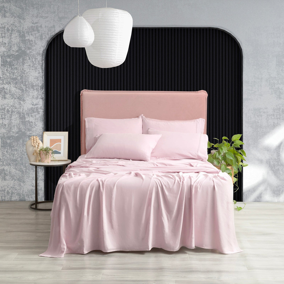 Ddecor Home Ultra Plush Vintage Washed Microfibre Bed Sheet Set - Lilac (OEKO-TEX Certified)