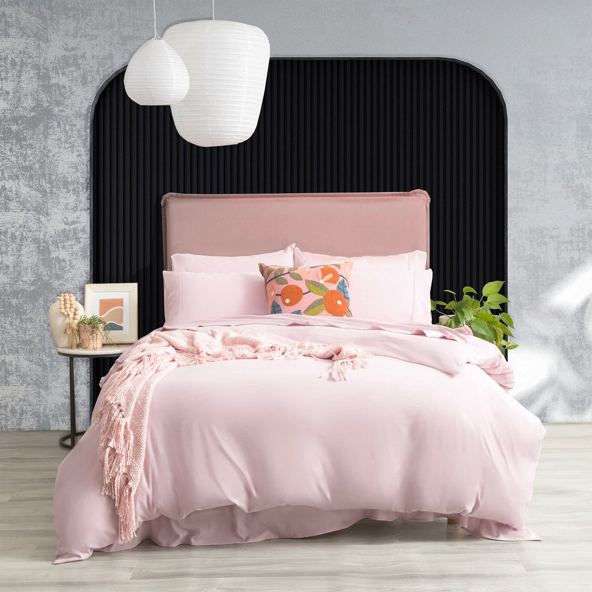 Ddecor Home Ultra Plush Vintage Washed Microfibre Quilt Cover Set - Lilac (OEKO-TEX Certified)