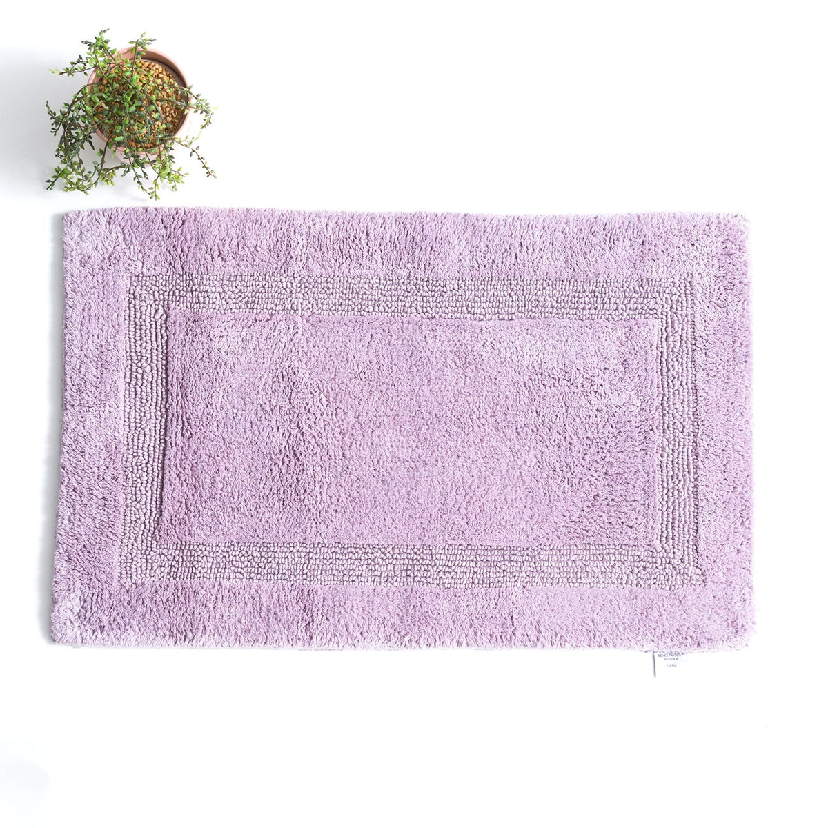 Renee Taylor Soho 3000 GSM Reversible Cotton Bath Mat - Lilac (50 x 80cm)