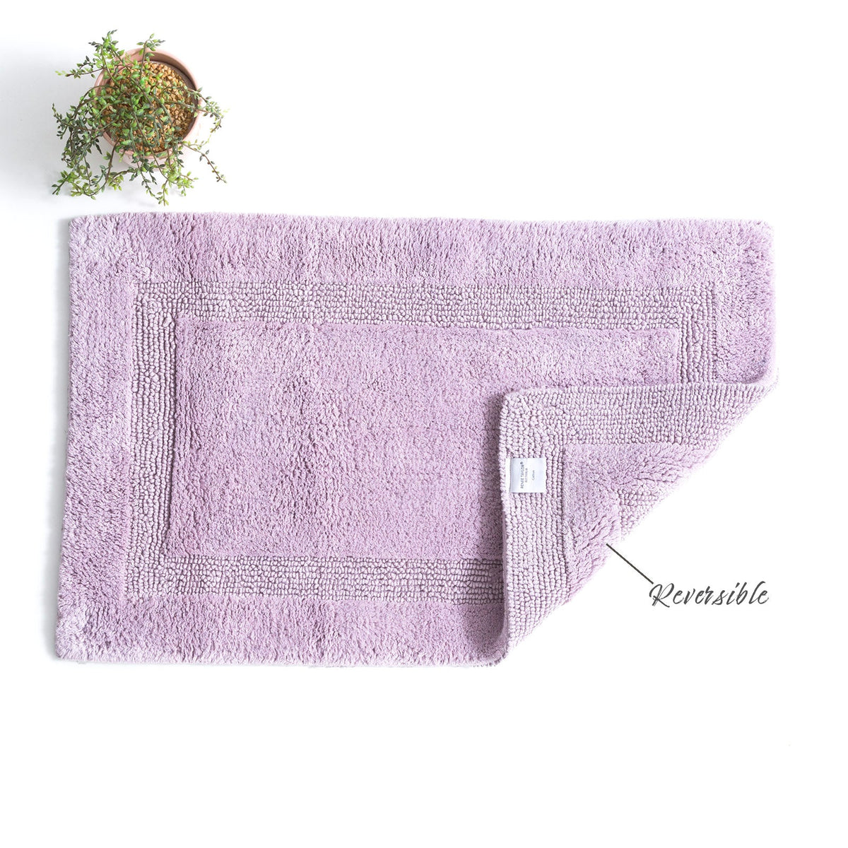 Renee Taylor Soho 3000 GSM Reversible Cotton Bath Mat - Lilac (50 x 80cm)