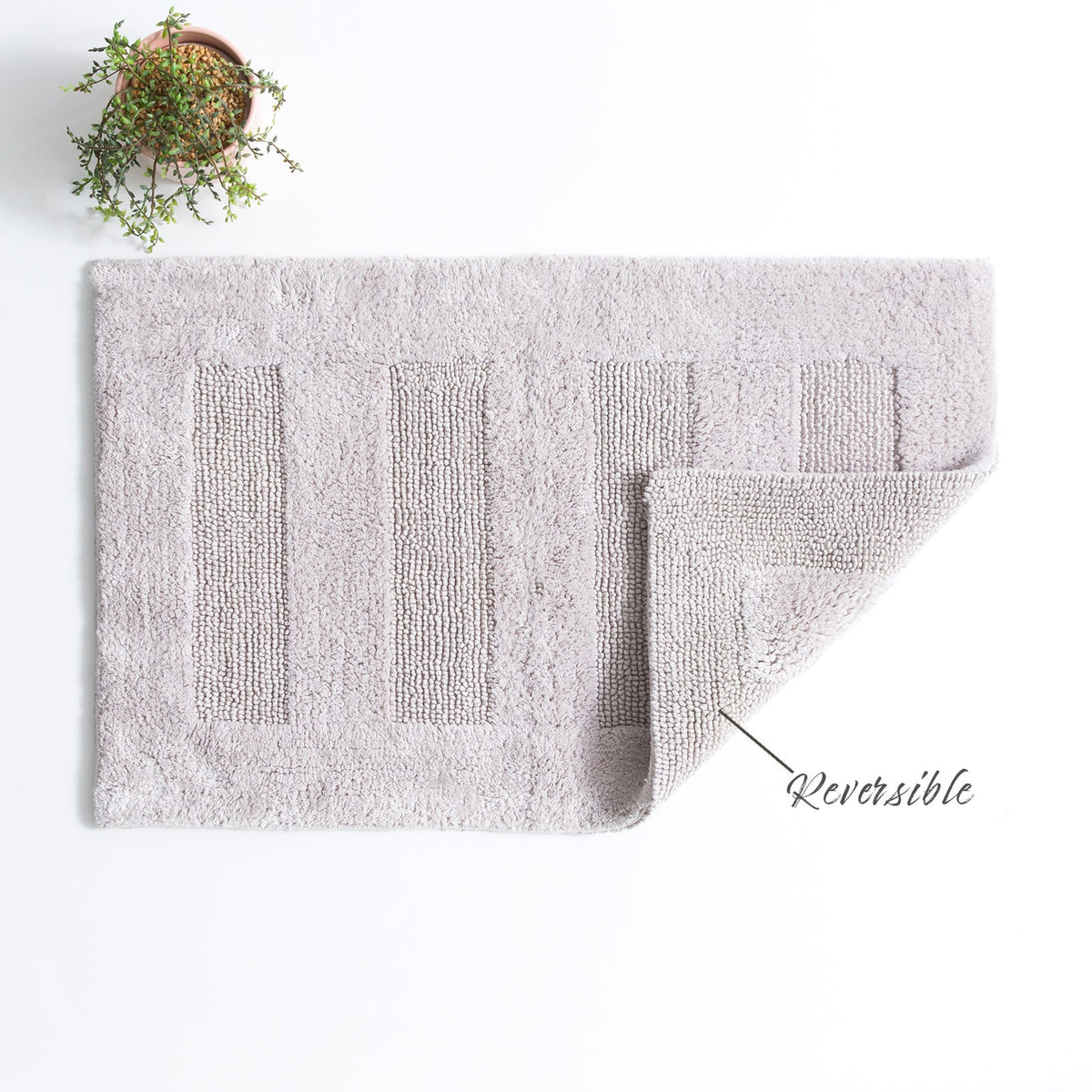 Renee Taylor Retreat Reversible Cotton Bath Mat - Sand (50 x 80cm)