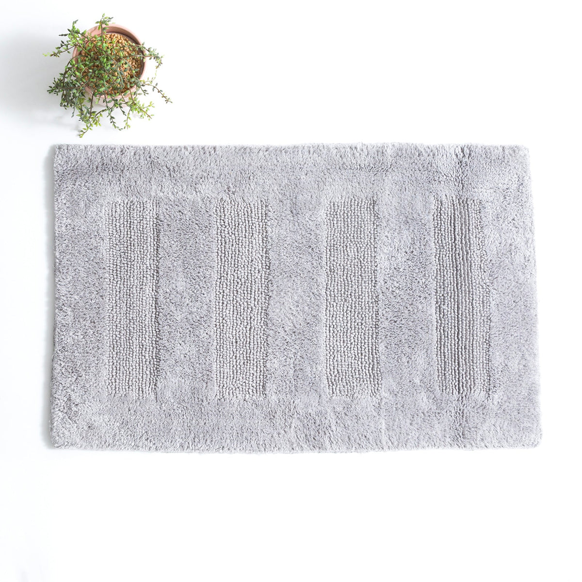 Renee Taylor Retreat Reversible Cotton Bath Mat - Granite (50 x 80cm)