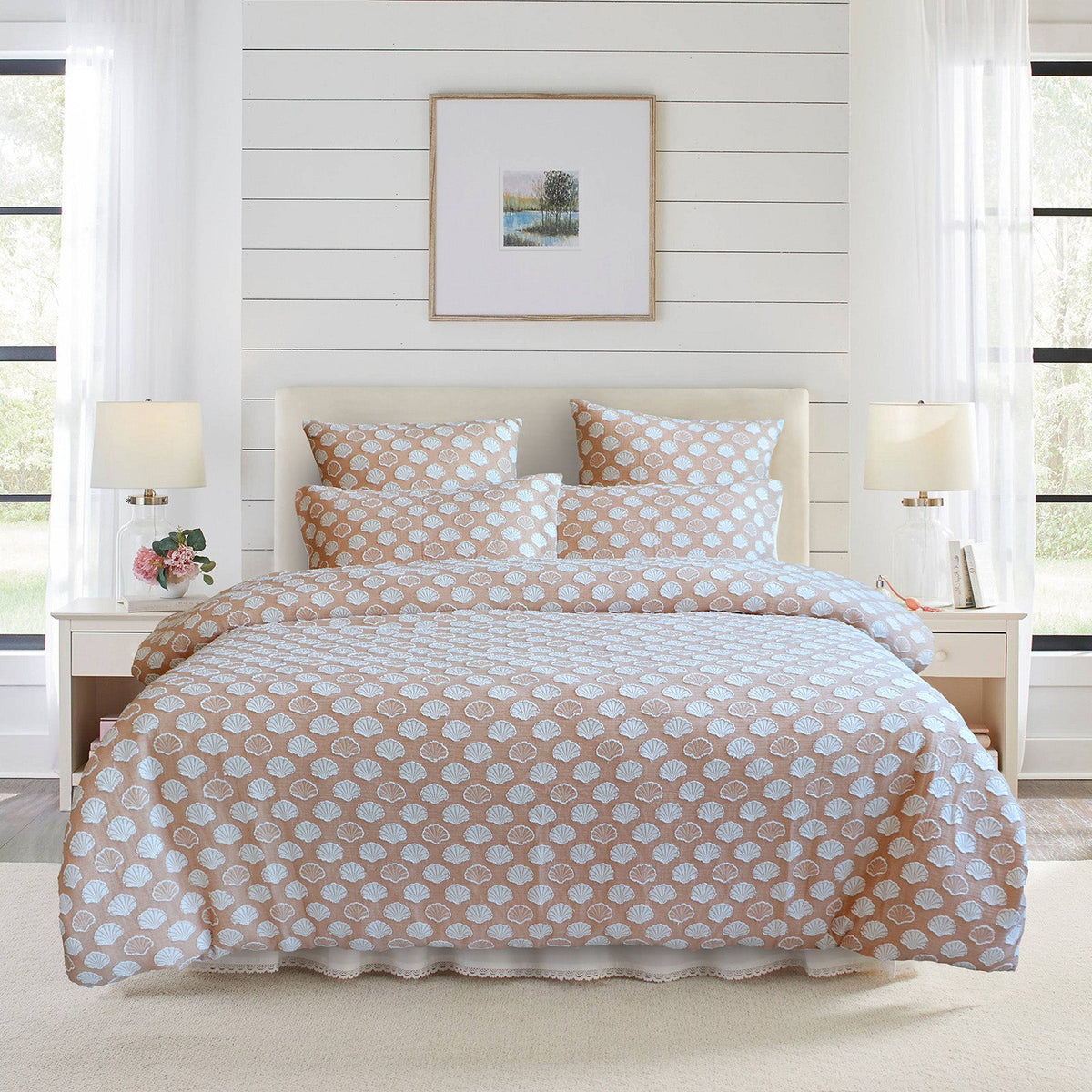 Renee Taylor Ariel Chenille Tufted Jacquard Quilt Cover Set (OEKO-TEX Certified)